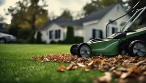 lawn mower leaves clippings