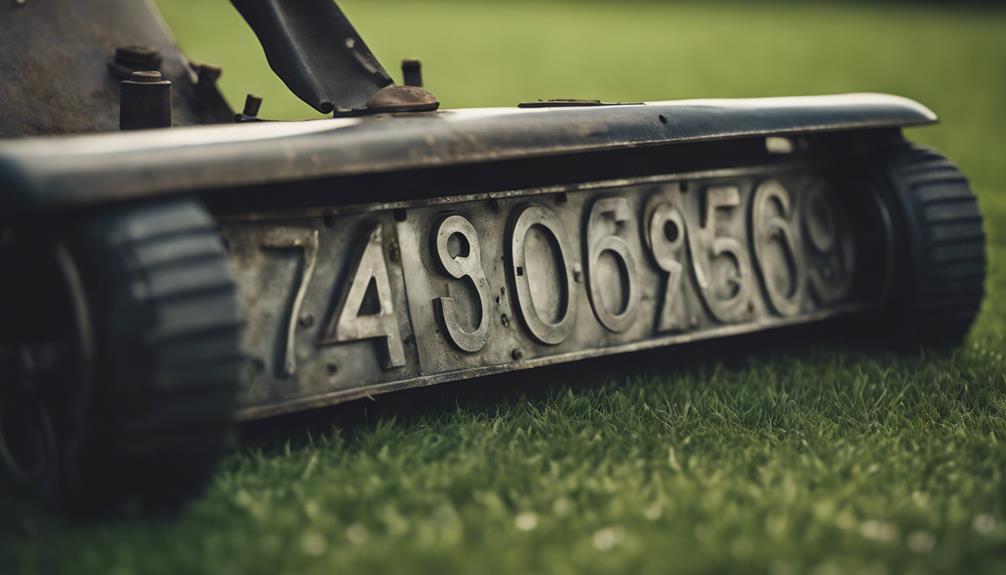 locate mower id numbers