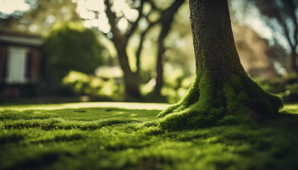 moss infestation in lawn