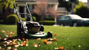 pre mow before lawn treatment