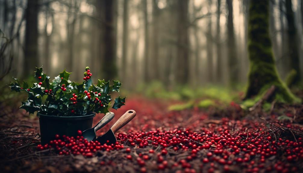 remove aggressive holly plants