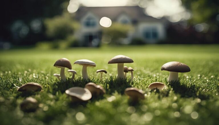 removing mushrooms from lawn