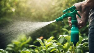spraying with a hose