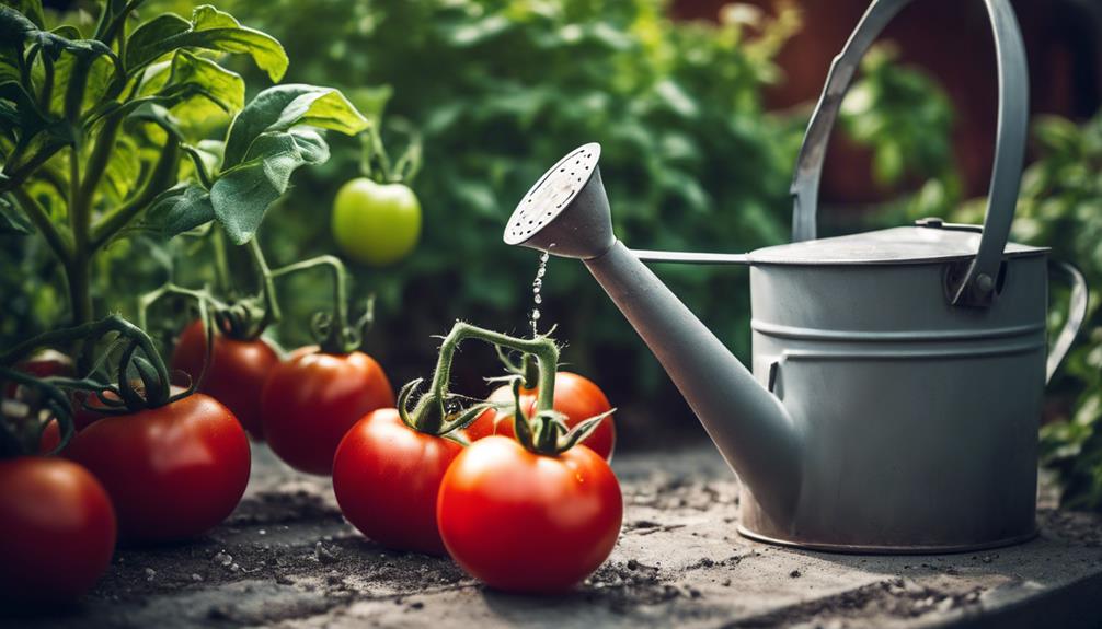 tomato growth with liquids